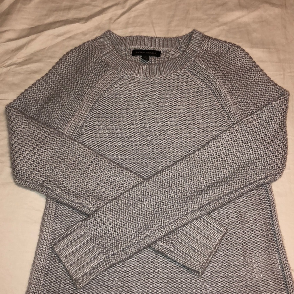 banana republic grey knitted sweater